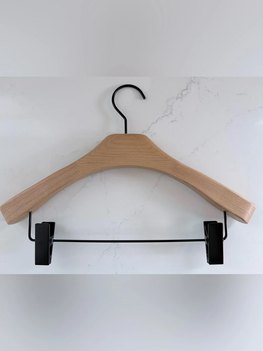 COACH Lot Of 5 Wooden Closet Coat Stop Skirt Bottom Hangers 15” Wide